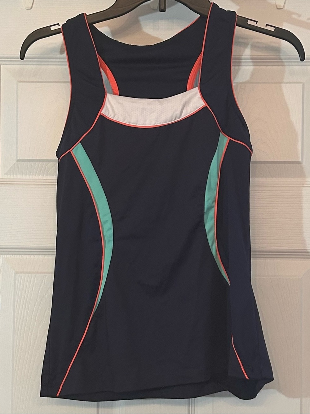 Tail Navy Athletic Tank with Mint and Coral Accents Size S